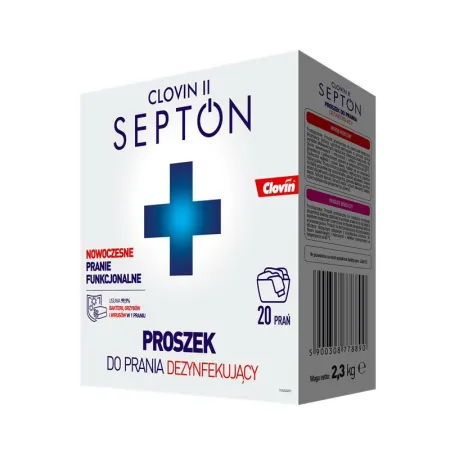 Clovin II Septon 2,3 kg - dezynfekujący, bezfosforanowy proszek do prania